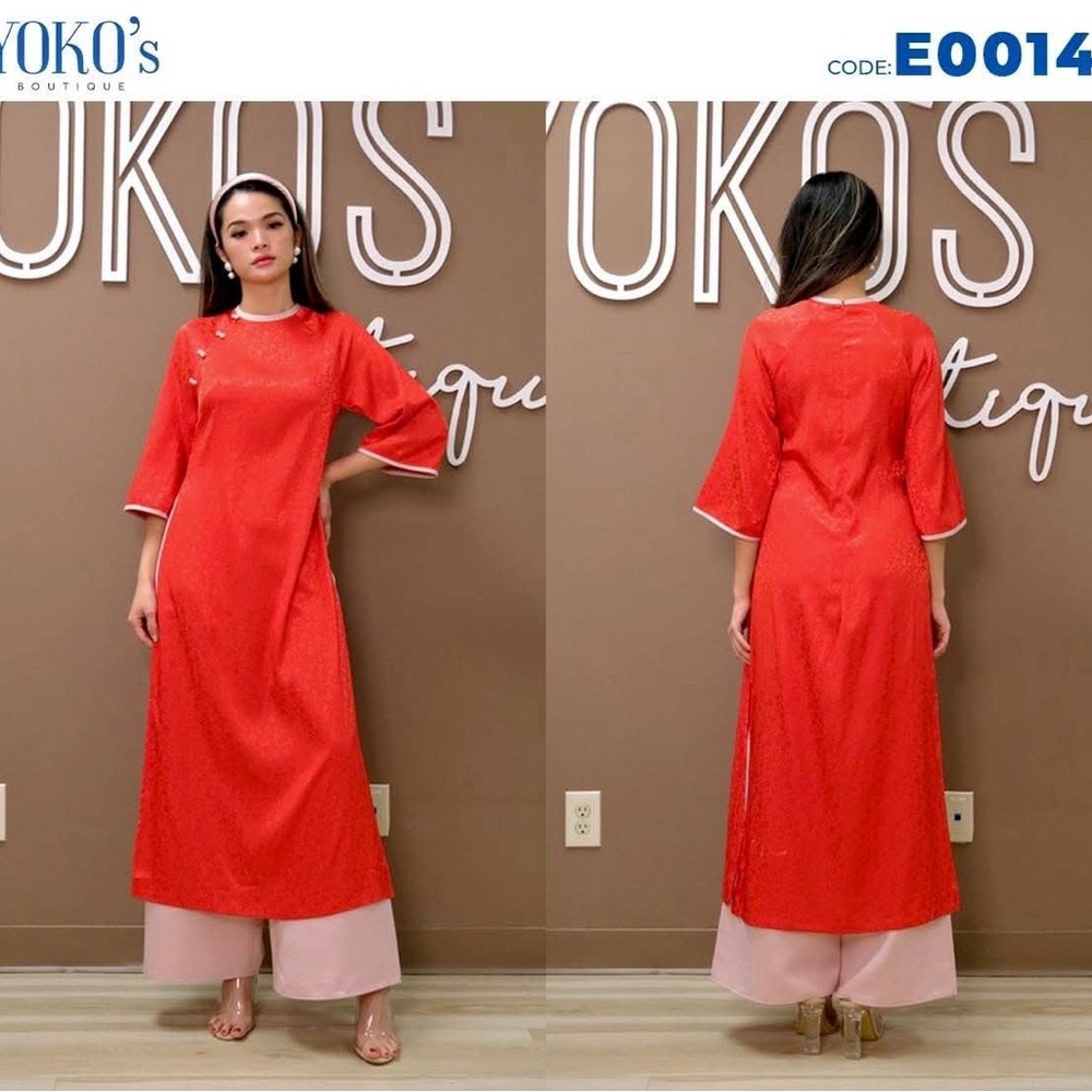 NEW Ao dai cach tan suong. Vietnamese modern dress shifted.